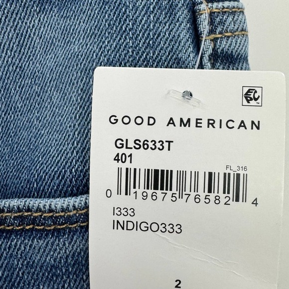 Good American Good Legs Straight Jean In Indigo333 Size 2/26 NWT - Picture 11 of 12